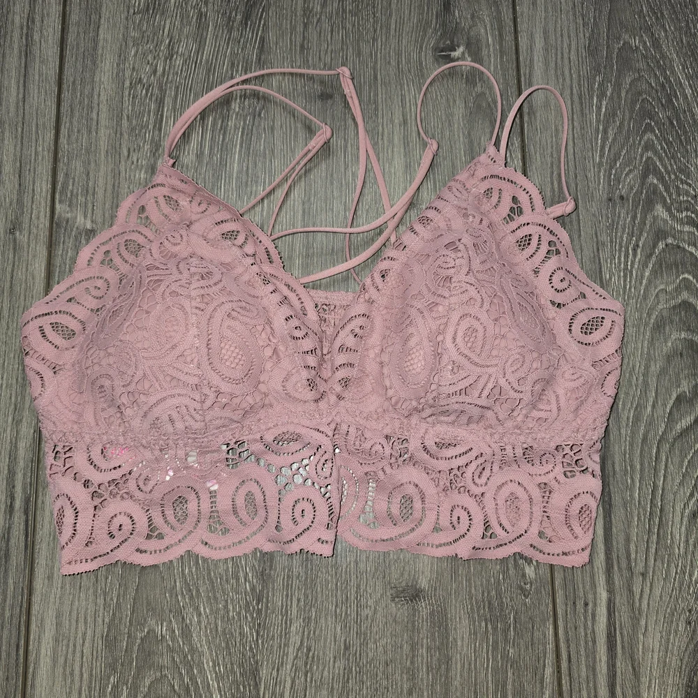 PINK by Victoria's Secret Crochet Lace Bralette size large - Picture 1 of 8